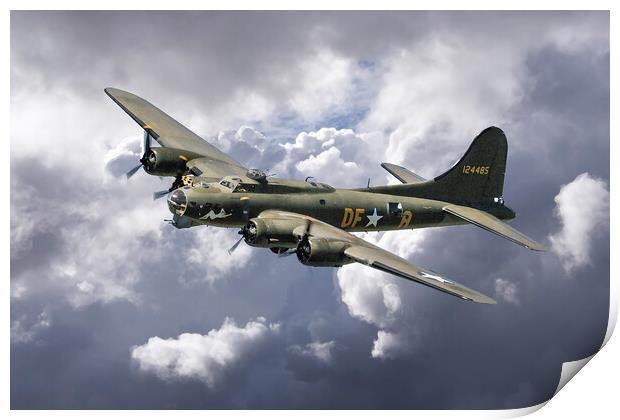 B-17 Flying Fortress Print by J Biggadike