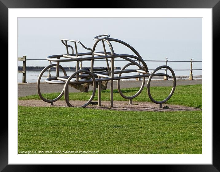 Sepollet Car Sculpture in Bexhill. Framed Mounted Print by Mark Ward