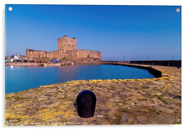 Carrickfergus Castle Northern Ireland Acrylic by jim Hamilton