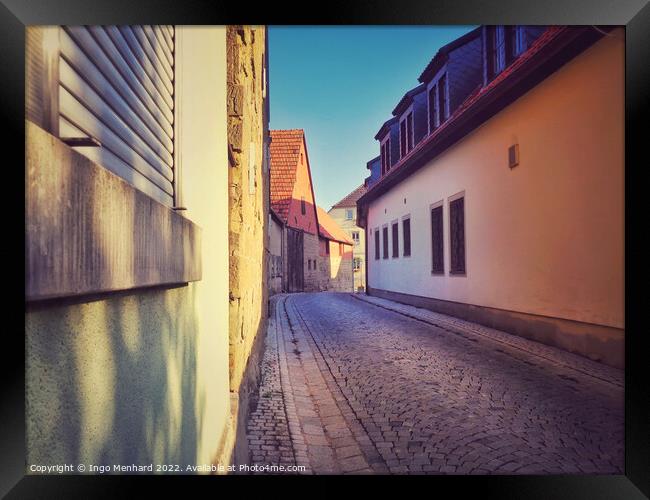 Through the alleys of Abtswind Framed Print by Ingo Menhard