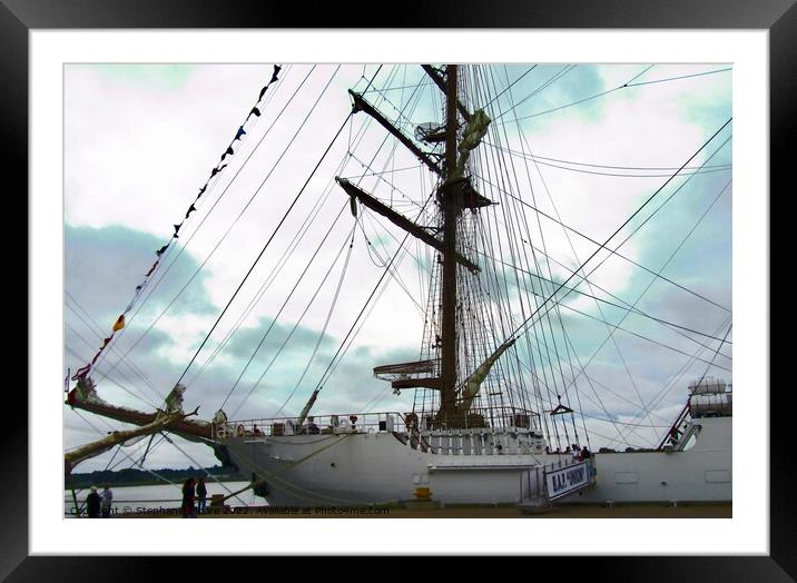 Peruvian Tall Ship Union Framed Mounted Print by Stephanie Moore