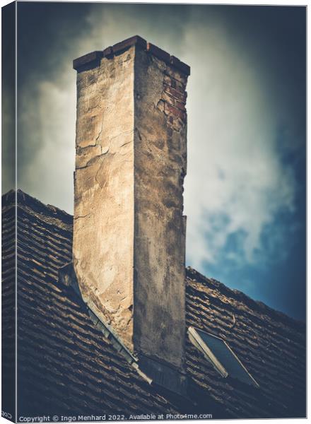 The old abandoned chimney Canvas Print by Ingo Menhard