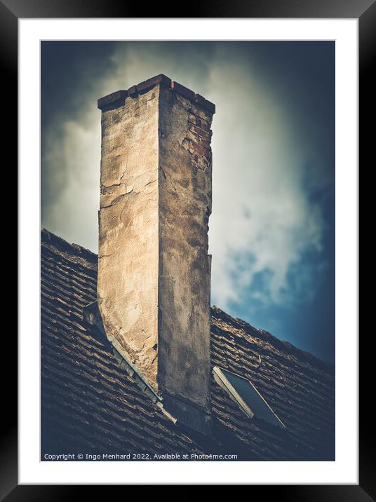 The old abandoned chimney Framed Mounted Print by Ingo Menhard