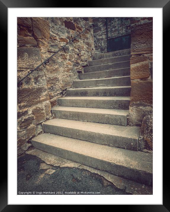 Stairway to nowhere Framed Mounted Print by Ingo Menhard