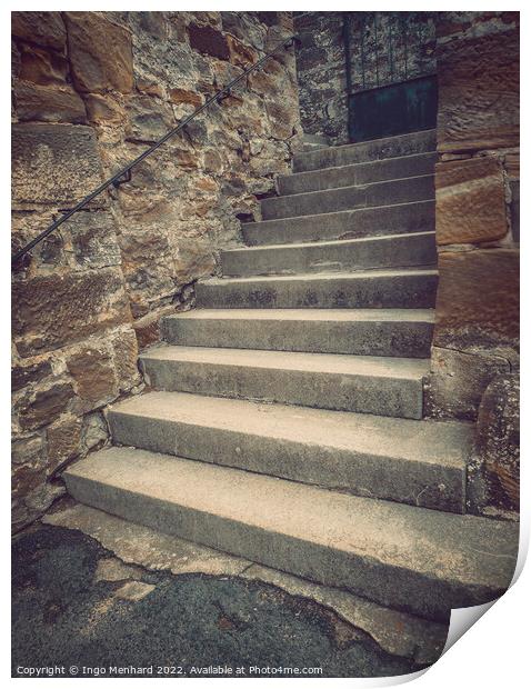 Stairway to nowhere Print by Ingo Menhard