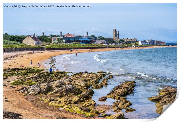 St Andrews East Sands beach in Fife, Scotland Print by Angus McComiskey
