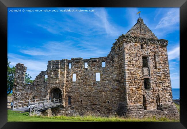 Entrance to St Andrews Castle, Kingdom of Fife Framed Print by Angus McComiskey