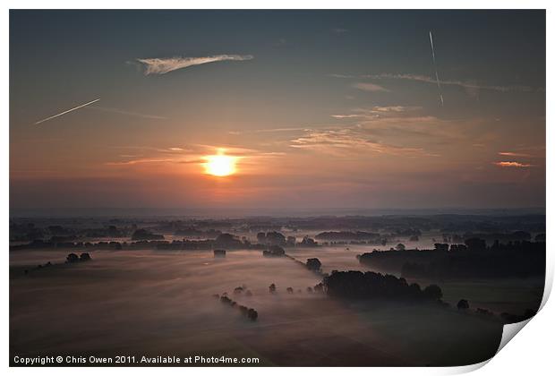 The world from above Print by Chris Owen