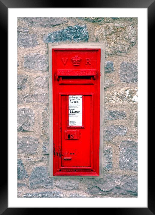 Victorian post box Framed Mounted Print by john hill