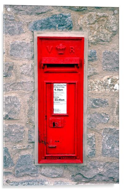 Victorian post box Acrylic by john hill