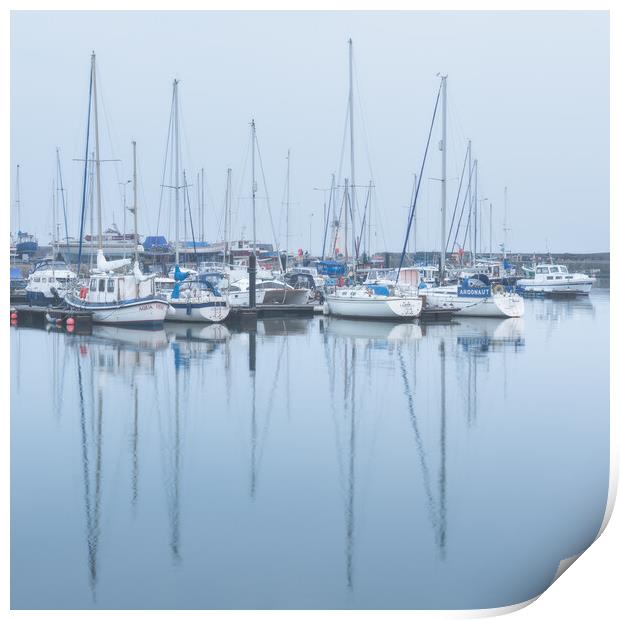Anstruther Harbour and Haar Print by Anthony McGeever