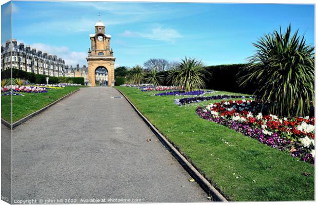 South cliff gardens, Scarborough, Yorkshire. Canvas Print by john hill