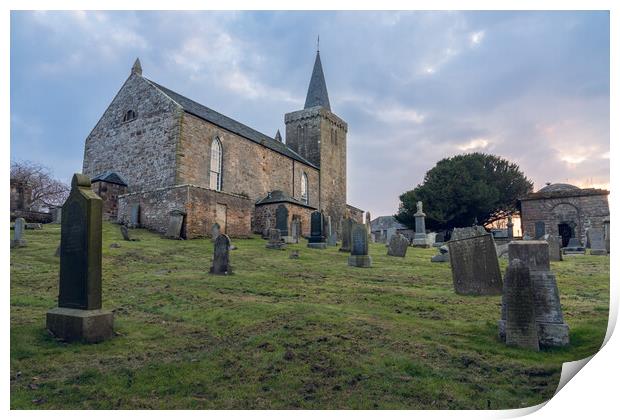 Kilrenny Parish Church Anstruther Print by Anthony McGeever
