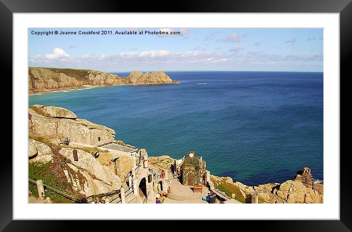 View over the Minack Theatre in Cornwall Framed Mounted Print by Joanne Crockford