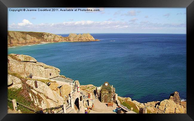 View over the Minack Theatre in Cornwall Framed Print by Joanne Crockford