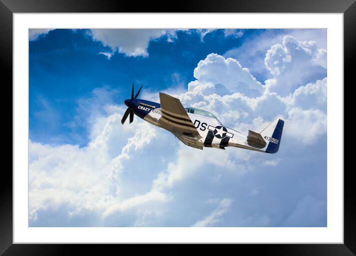 P-51 Mustang Crazy Horse Framed Mounted Print by J Biggadike