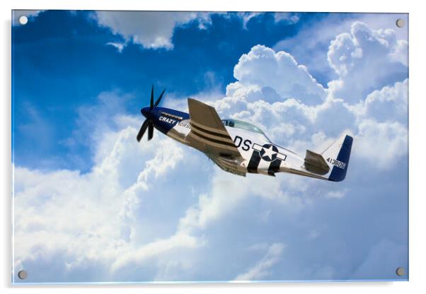 P-51 Mustang Crazy Horse Acrylic by J Biggadike