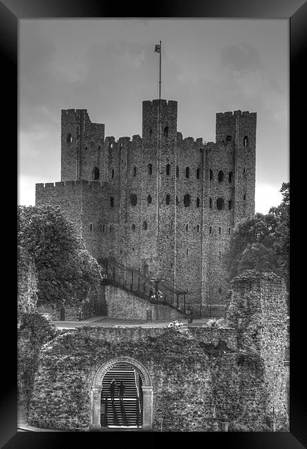 Rochester Castle BW Framed Print by David French