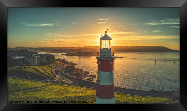 Smeaton's Tower Sunrise Framed Print by Mark Radford