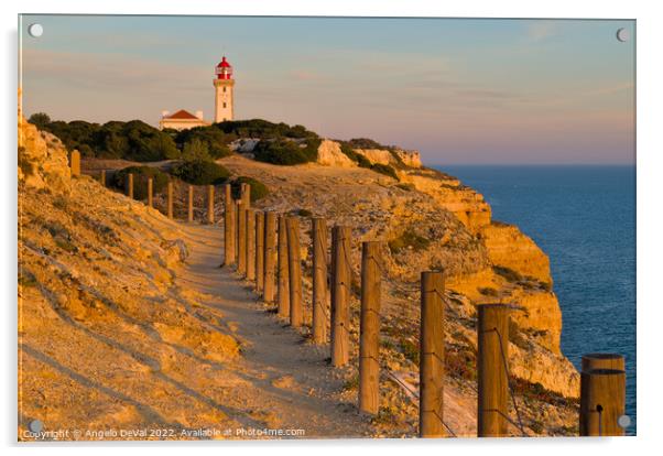 Alfazina Light tower in Carvoeiro Algarve Acrylic by Angelo DeVal