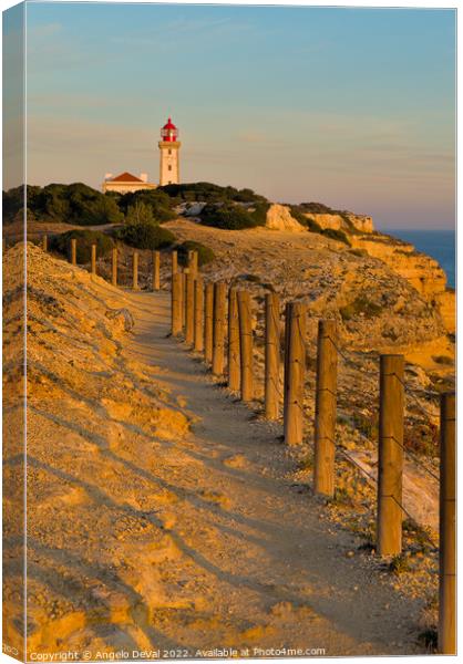 Alfazina Light tower in Carvoeiro Canvas Print by Angelo DeVal