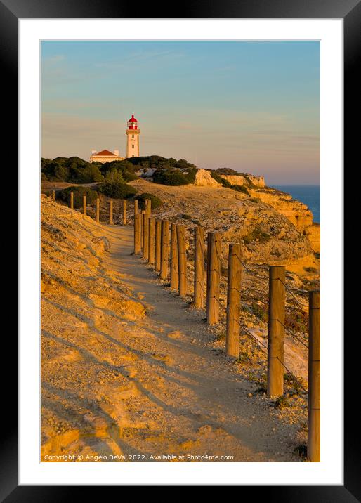 Alfazina Light tower in Carvoeiro Framed Mounted Print by Angelo DeVal