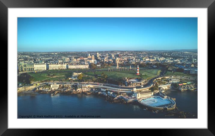 Plymouth Hoe Park Postcard Framed Mounted Print by Mark Radford