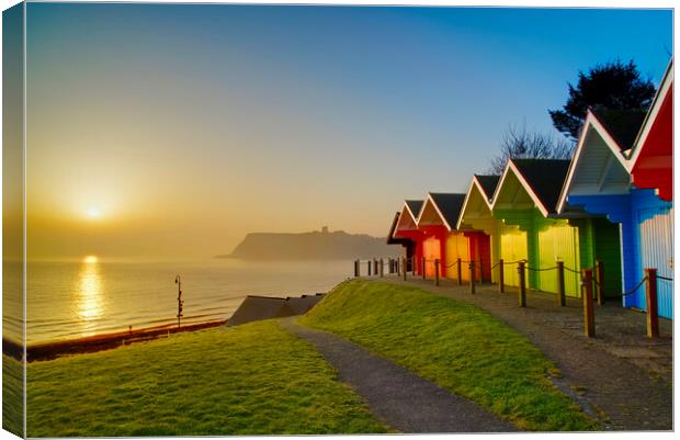 Scarborough  Beach Huts Canvas Print by Alison Chambers