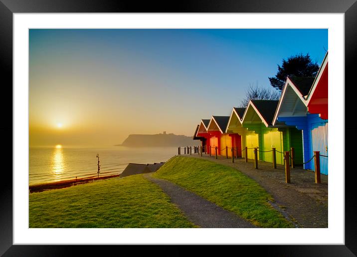 Scarborough  Beach Huts Framed Mounted Print by Alison Chambers