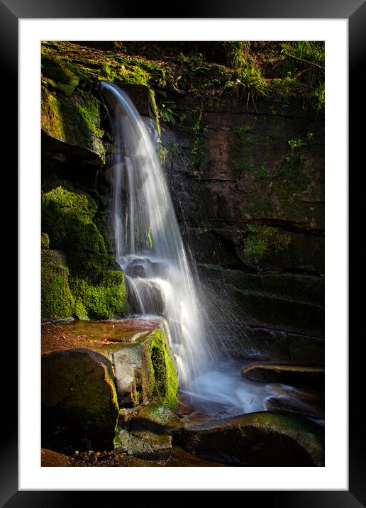 Fairy Glen Waterfall Framed Mounted Print by David McCulloch