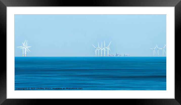 Wind Farm Framed Mounted Print by Rick Lindley