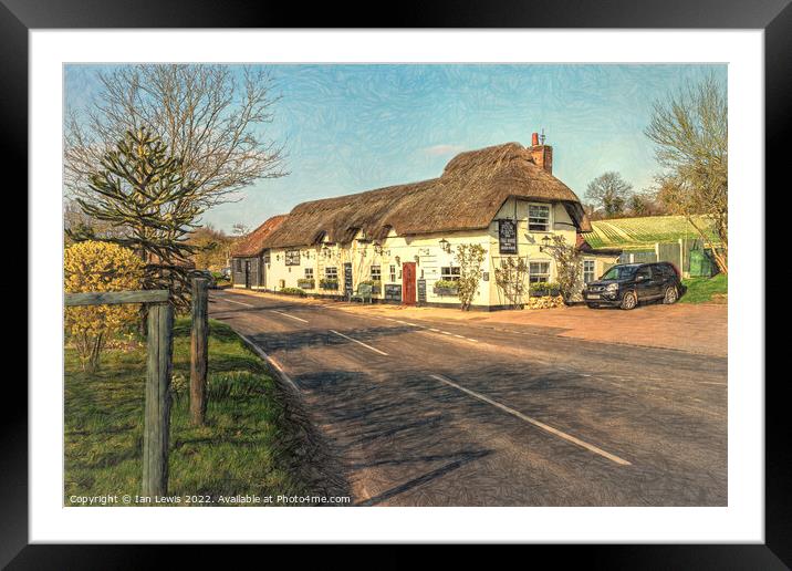 The Four Points Inn at Aldworth Framed Mounted Print by Ian Lewis