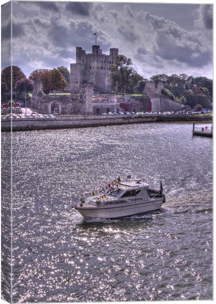 Rochester Castle and the Medway Canvas Print by David French