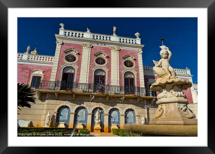 Estoi Palace and Garden Fountain Algarve Framed Mounted Print by Angelo DeVal