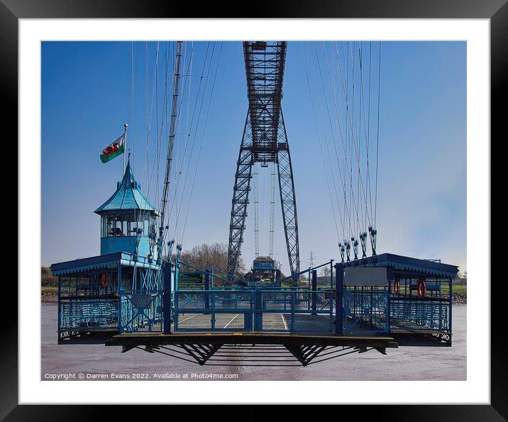 Newport transporter bridge. Framed Mounted Print by Darren Evans