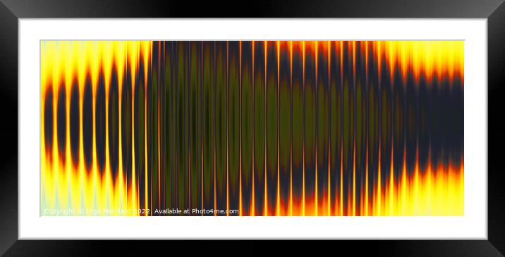 Sound waves Framed Mounted Print by Ingo Menhard