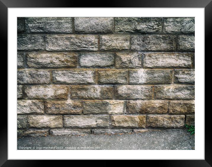 Another brick wall Framed Mounted Print by Ingo Menhard