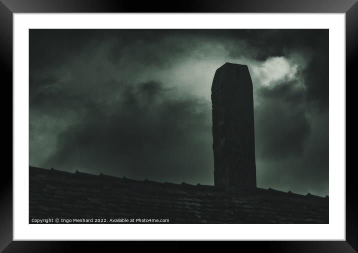 The dark chimney at midnight Framed Mounted Print by Ingo Menhard