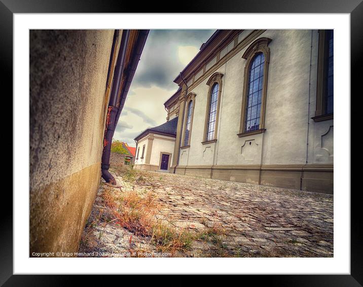 Church alley Framed Mounted Print by Ingo Menhard