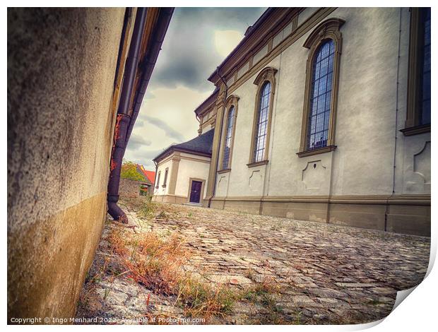 Church alley Print by Ingo Menhard