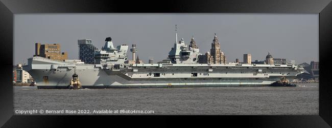 HMS Queen Elizabeth in Liverpool Framed Print by Bernard Rose Photography