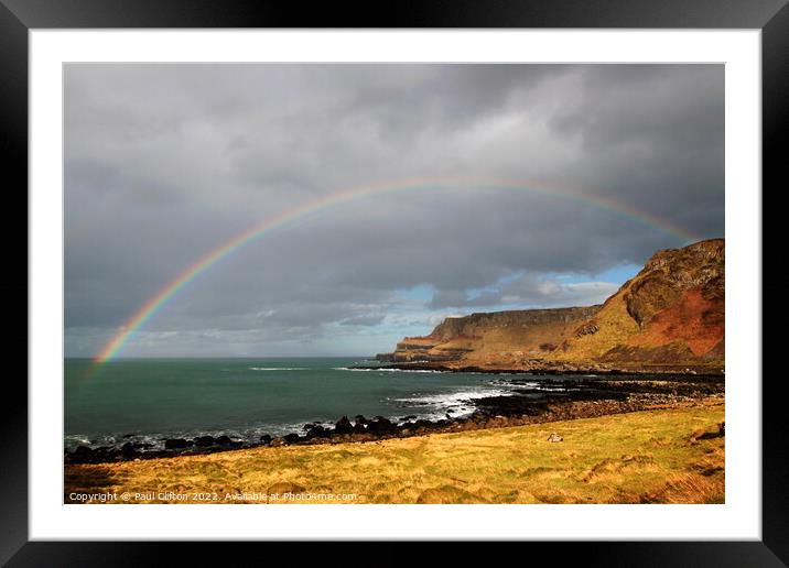The Antrim coast at the giant's causeway. Framed Mounted Print by Paul Clifton