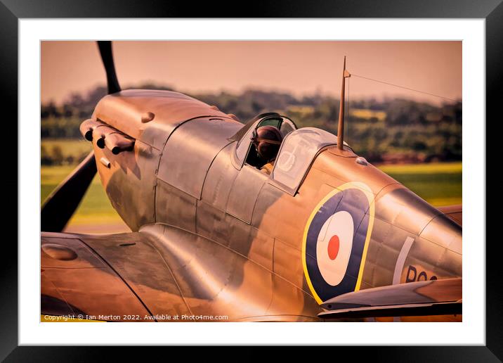 Spitfire Framed Mounted Print by Ian Merton