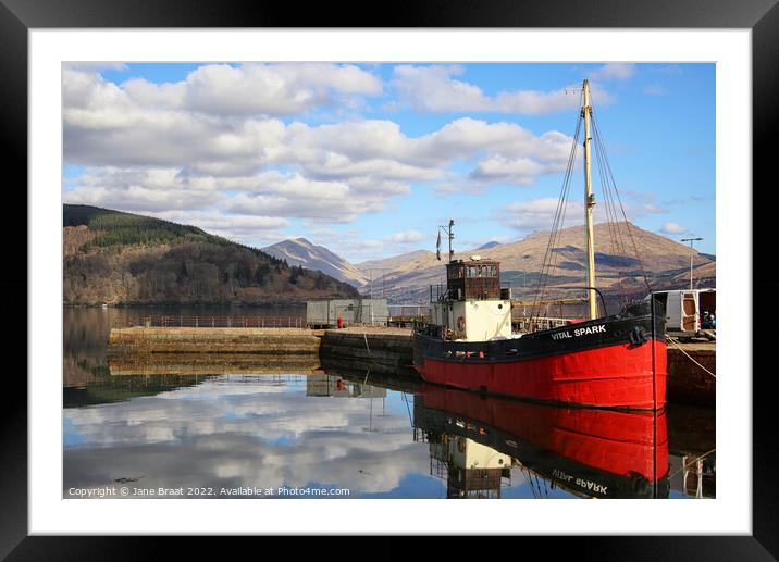The Vital spark in Inveraray Framed Mounted Print by Jane Braat