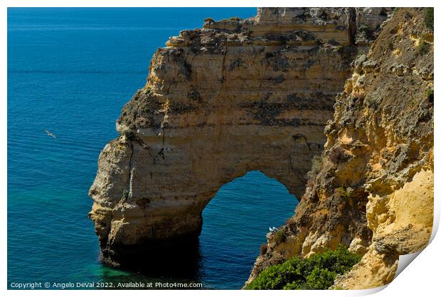 Cliffs Arch in Praia da Marinha Print by Angelo DeVal