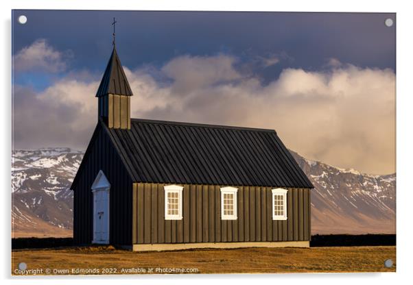 The Black Church Acrylic by Owen Edmonds