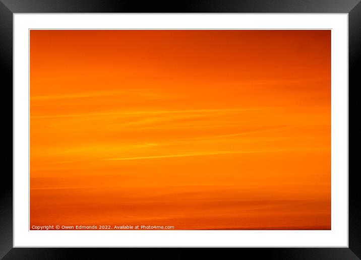 Sunset Framed Mounted Print by Owen Edmonds