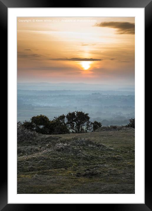 sunsetting Dartmoor near Tavistock Framed Mounted Print by Kevin White