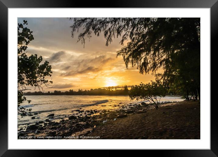 Rocky Point Sunset, Framed Mounted Print by Kevin Hellon