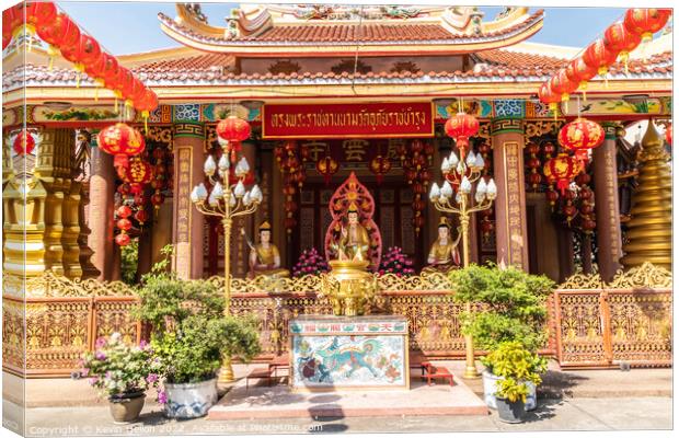 U Phai Rat Bamrung Vietnamese temple, Bangkok, Thailand Canvas Print by Kevin Hellon